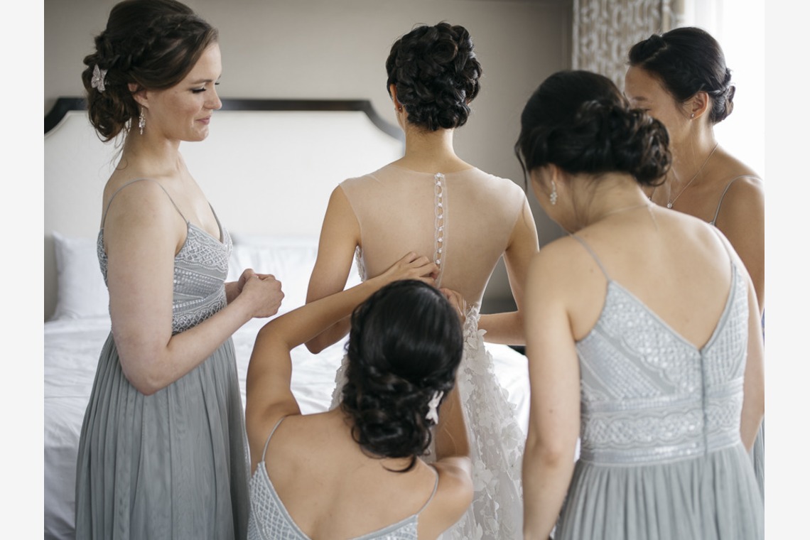 植村由理が撮影した「パトリシアとブレットの結婚式当日」の写真