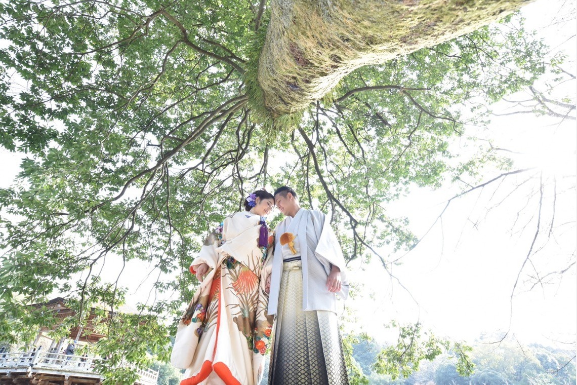 Photo of Pre Weddingphotoshoot at Nara with kimono in spring to summer taken by Kiki photo works