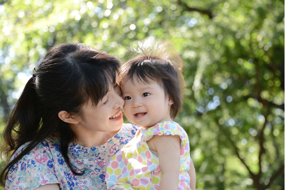 栗原美穂が撮影した「「光緑あふれる親子ショット」」の写真