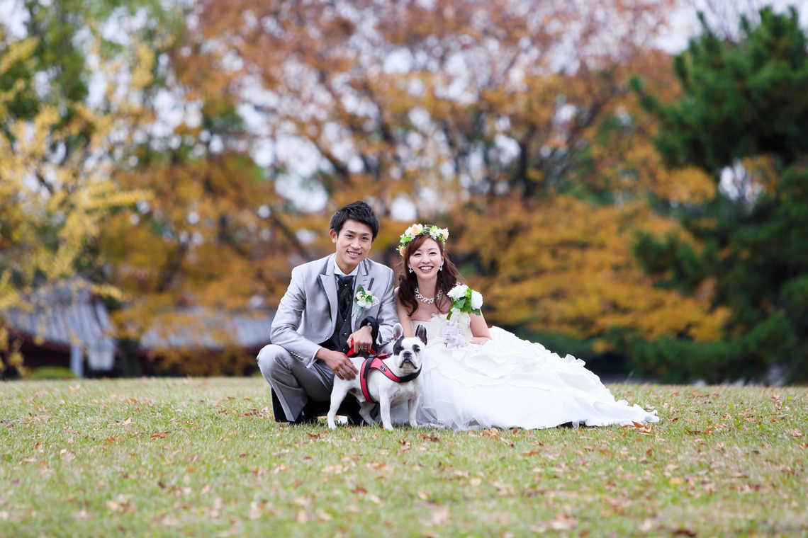 KIKIウェディングが撮影した「紅葉の広島城と公園」の写真