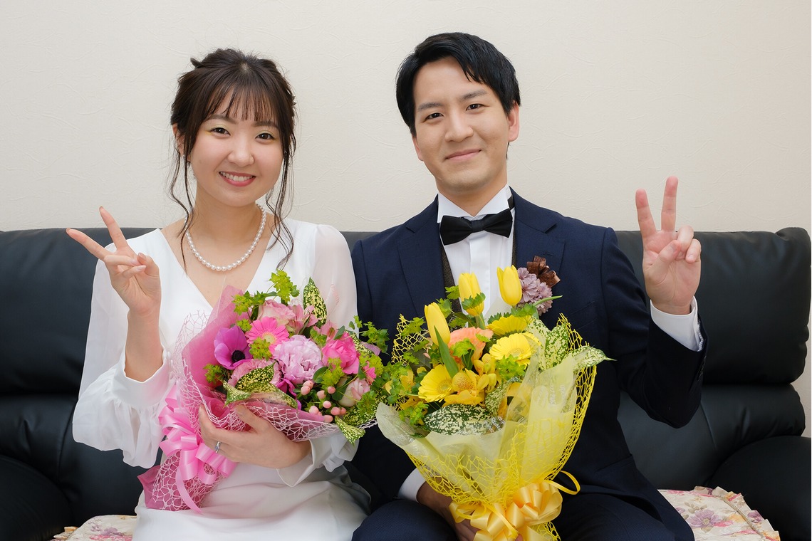 高夏写真店が撮影した写真のアルバム「自宅でのウェディングフォト撮影」