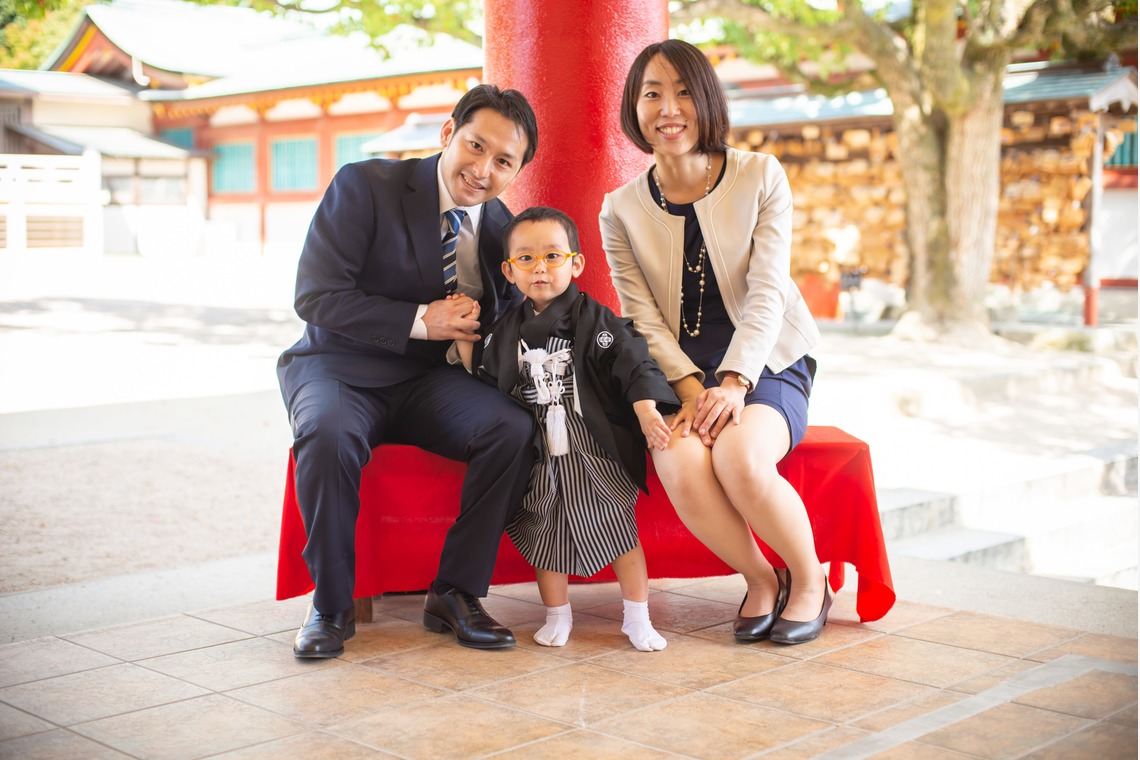 竹部 祐樹が出張撮影した家族写真(キッズ,ベビーフォト)などが写った「七五三＠防府天満宮」の家族写真