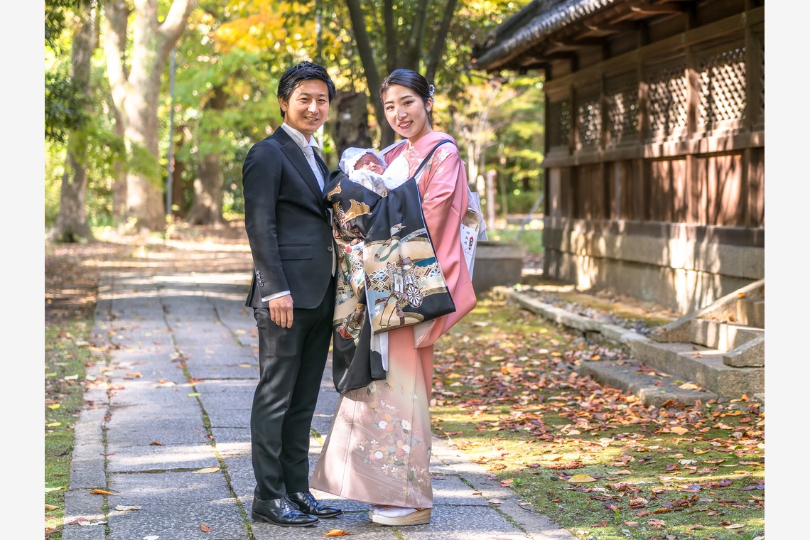 中村雅樹が出張撮影した家族写真(キッズ,ベビーフォト)などが写った「お宮参り」の家族写真