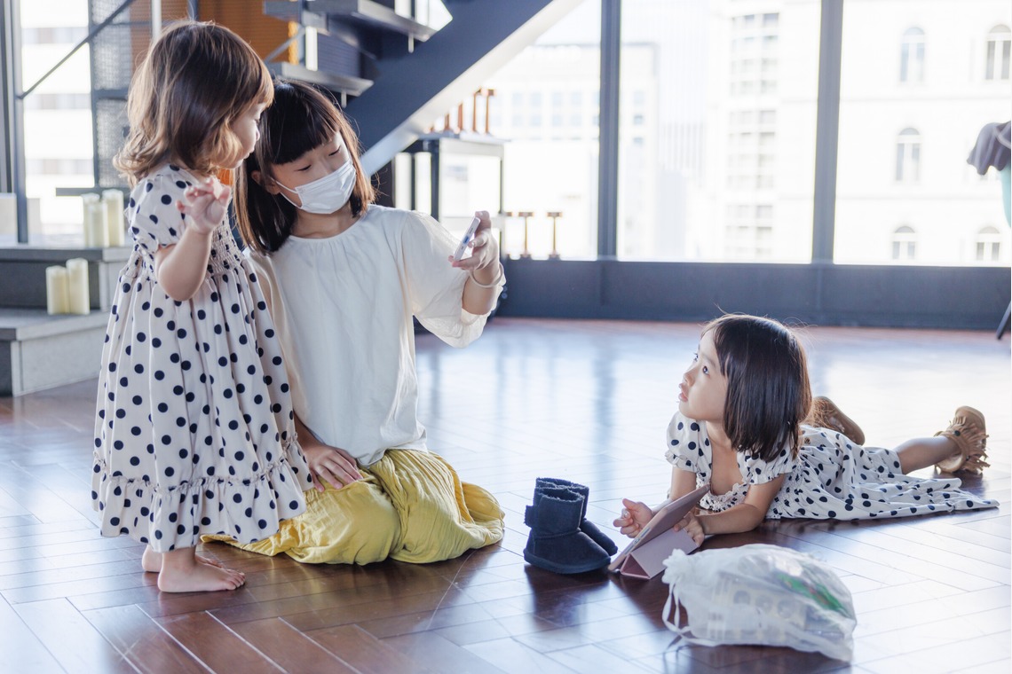 ちずカメラが出張撮影した家族写真(キッズ,ベビーフォト)などが写った「子供達」の家族写真