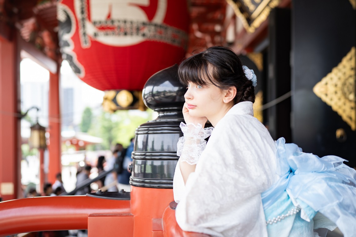 大木千帆が撮影した「着物街歩きポートレート」の写真