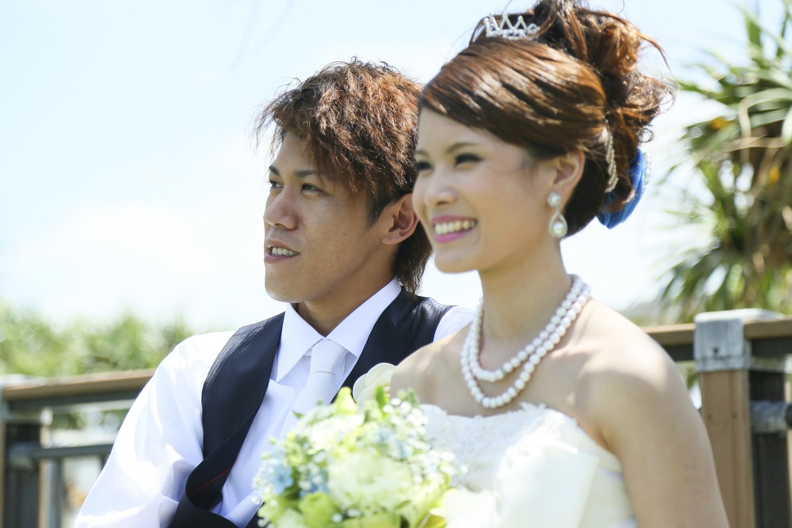 琉球幻想写真ウェディングフォト沖縄が撮影した「ビーチフォトウェディング」の写真