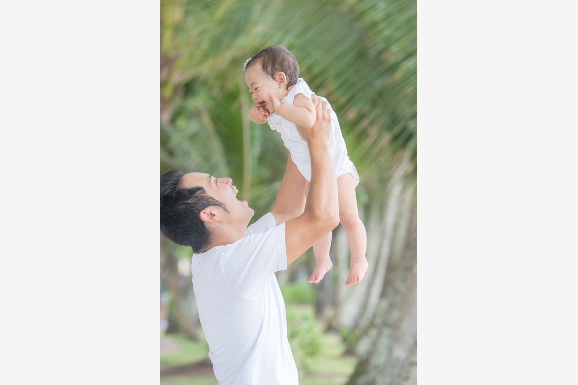 スマイルケアンズが撮影した「ケアンズのビーチで１歳のお誕生日フォト」の写真