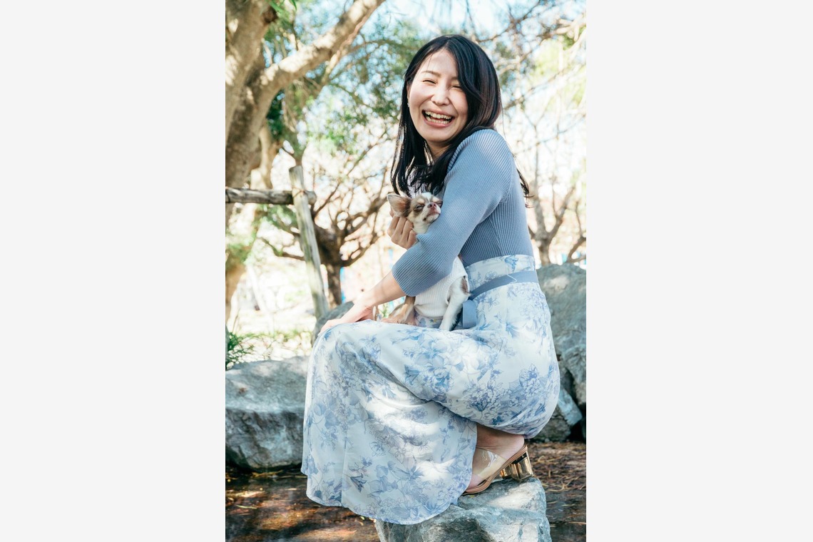 ポートレート沖縄が出張撮影した家族写真(キッズ,ベビーフォト)などが写った「ペット撮影」の家族写真