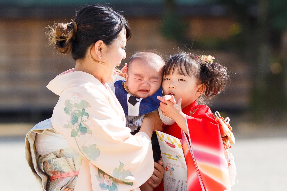 中井企画が出張撮影した家族写真(キッズ,ベビーフォト)などが写った「七五三(奈良)」の家族写真