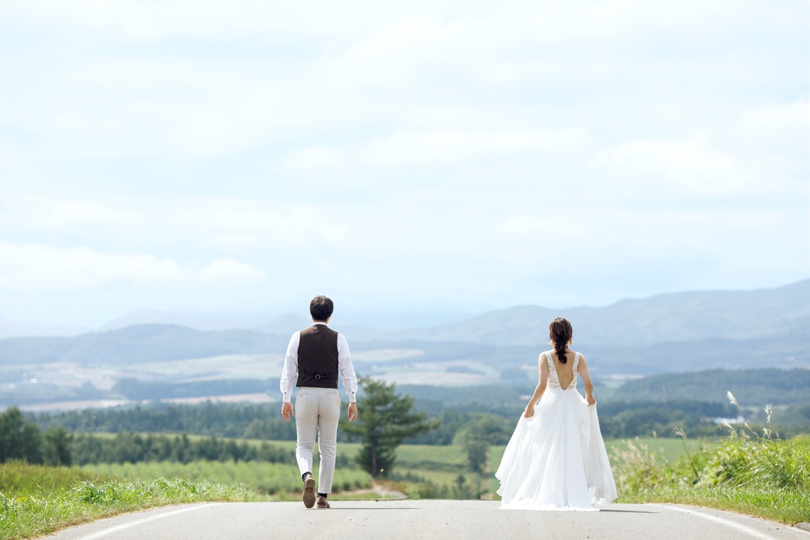 Photo of Furano/Biei location photo wedding taken by uno e creative act.