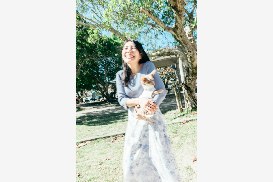 ポートレート沖縄が出張撮影した家族写真(キッズ,ベビーフォト)などが写った「ペット撮影」の家族写真