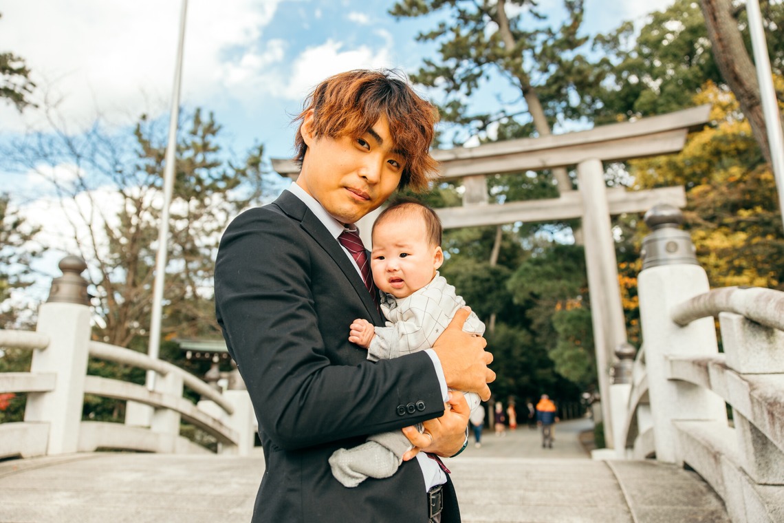 勝俣遥子が出張撮影した家族写真(キッズ,ベビーフォト)などが写った「ファミリーフォト」の家族写真