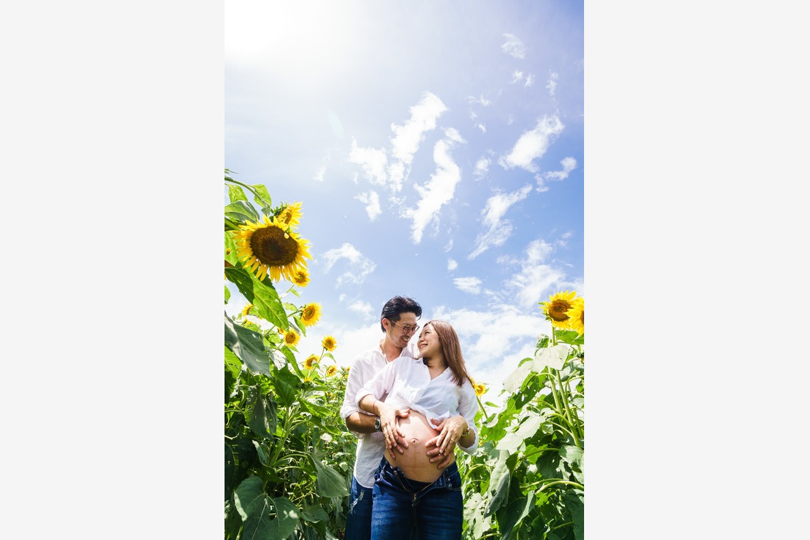 アトリエ　エピカ/清水　一哉が撮影したマタニティフォトのアルバム「ひまわり畑　マタニティ」
