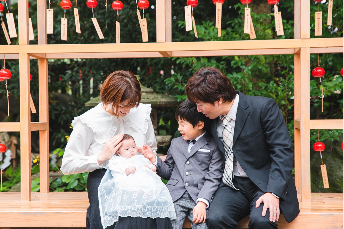 山下　剛が出張撮影した家族写真(キッズ,ベビーフォト)などが写った「お宮参り撮影」の家族写真