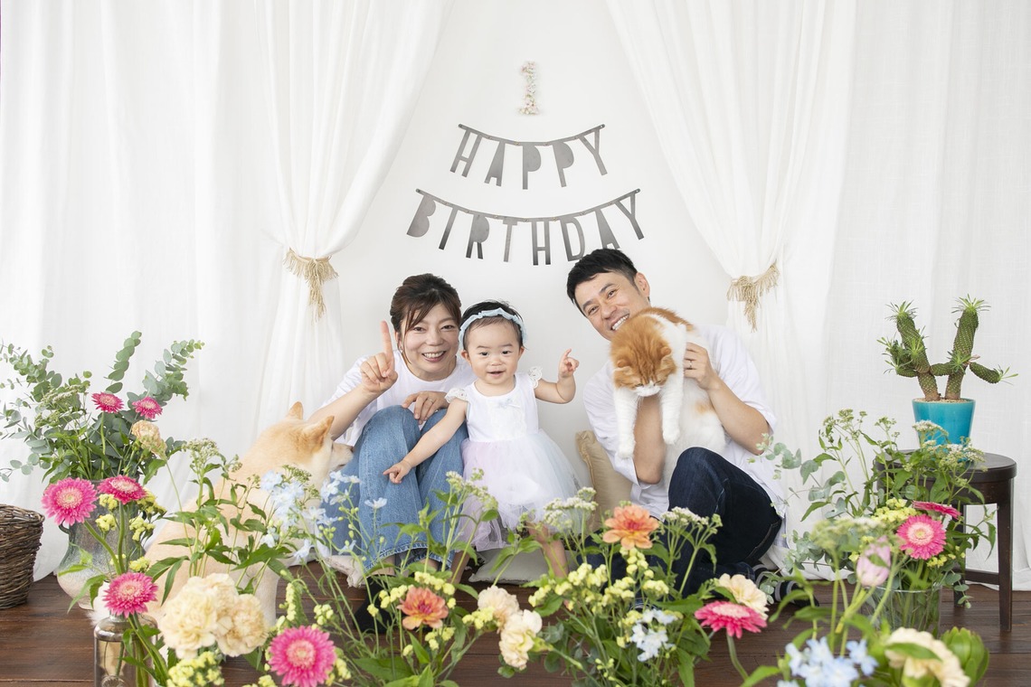 Hamuこども写真館が撮影した「大阪市西区スタジオにて家族写真」の写真