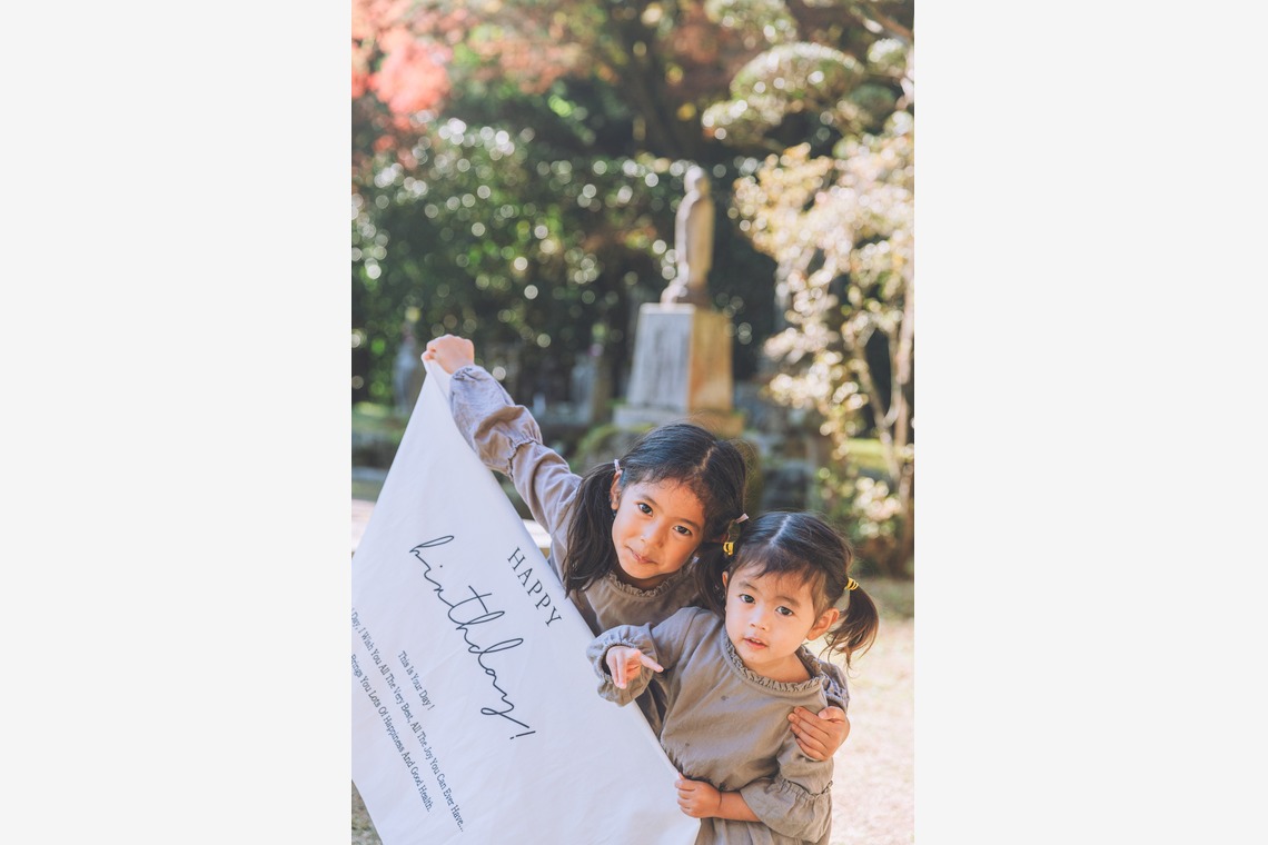 多田正子が撮影した「ファミリーフォト（バースデーフォト）」の写真