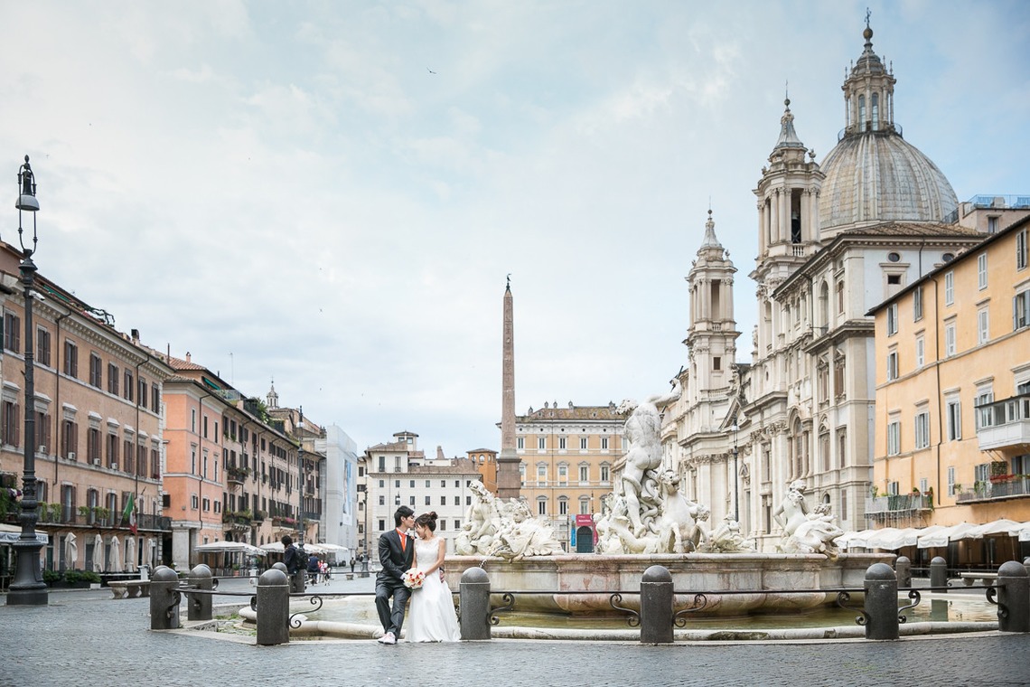 Kyoko Ide Photographyが撮影した「ローマフォトウェディング- スペイン広場、トレビの泉、パンテオン、ナボーナ広場」の写真