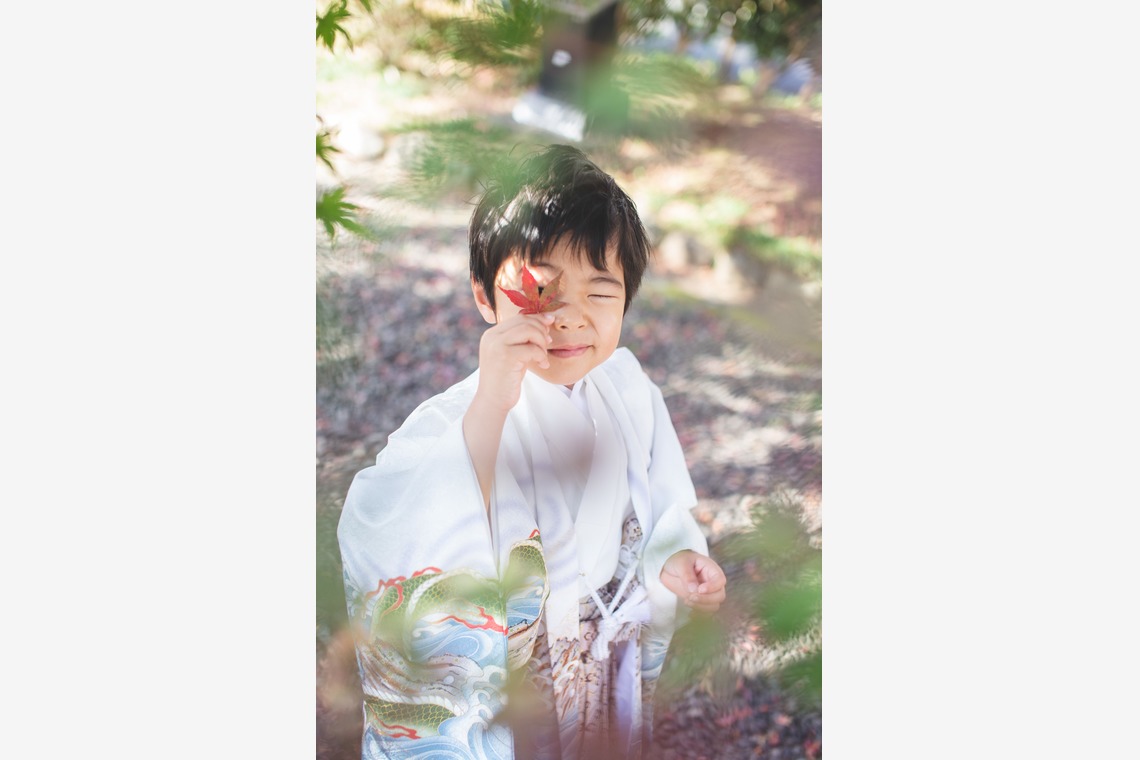 荒畑けいこが出張撮影した家族写真(キッズ,ベビーフォト)などが写った「七五三（５歳、３歳）」の家族写真