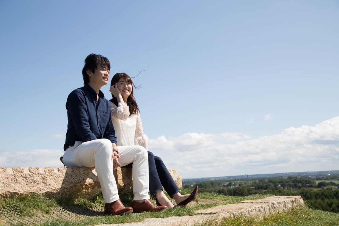 Happy with Photosが撮影した家族写真の出張撮影のアルバム「アニバーサリーフォト(結婚記念日)＠札幌市・モエレ沼公園」