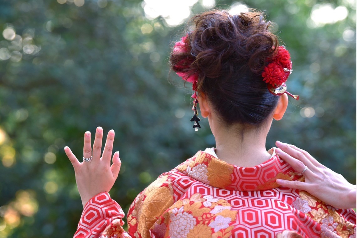 キキフォトワークスが撮影した「秋の奈良公園で和装前撮り」の写真