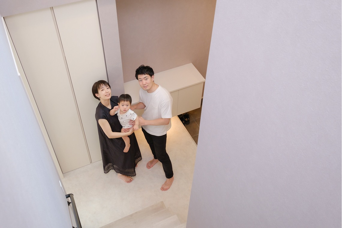 高夏写真店が出張撮影した家族写真(キッズ,ベビーフォト)などが写った「家族写真の撮影」の家族写真