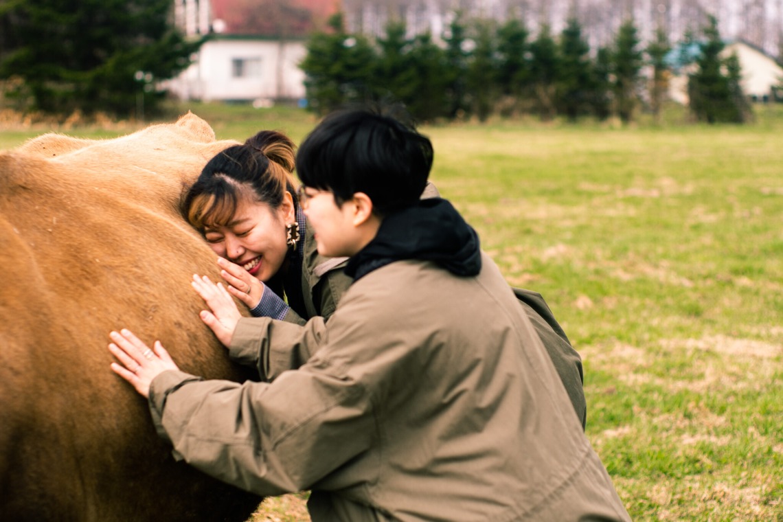 神部葵が撮影した写真のアルバム「菊地ファーム　春の初放牧公開イベント」
