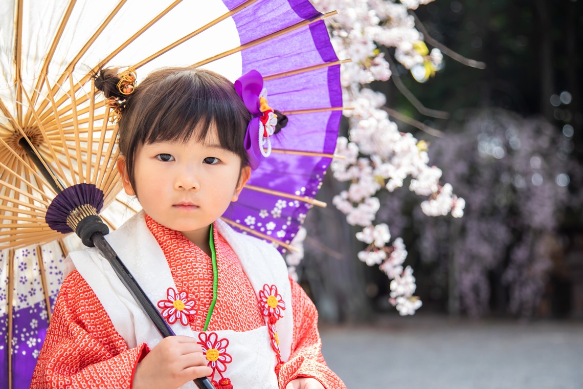 スマイルグローバルフォトが撮影した「桜の七五三」の写真