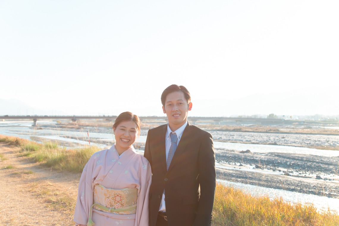 ゆのみふぉとが出張撮影した家族写真(キッズ,ベビーフォト)などが写った「七五三のお写真（人見知りの子供）」の家族写真