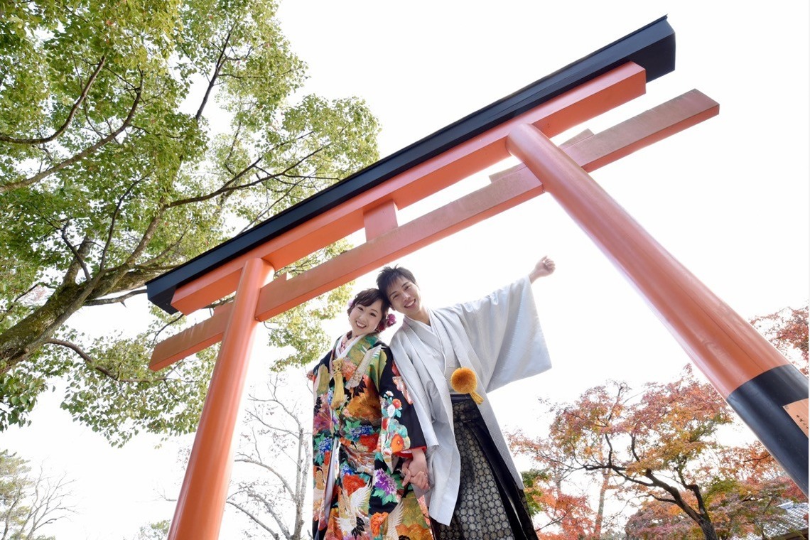 Photo of Pre Weddingphotoshoot at Nara with kimono in spring to summer taken by Kiki photo works