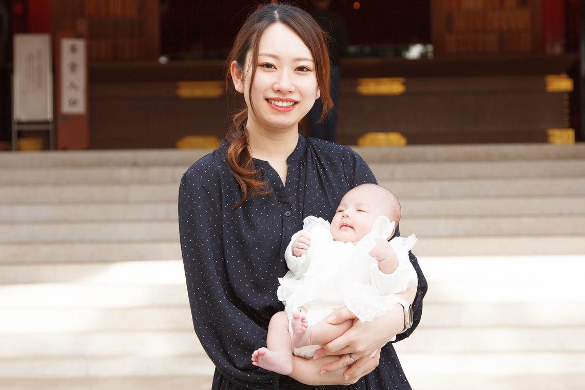 中井企画が出張撮影した家族写真(キッズ,ベビーフォト)などが写った「お宮参り」の家族写真