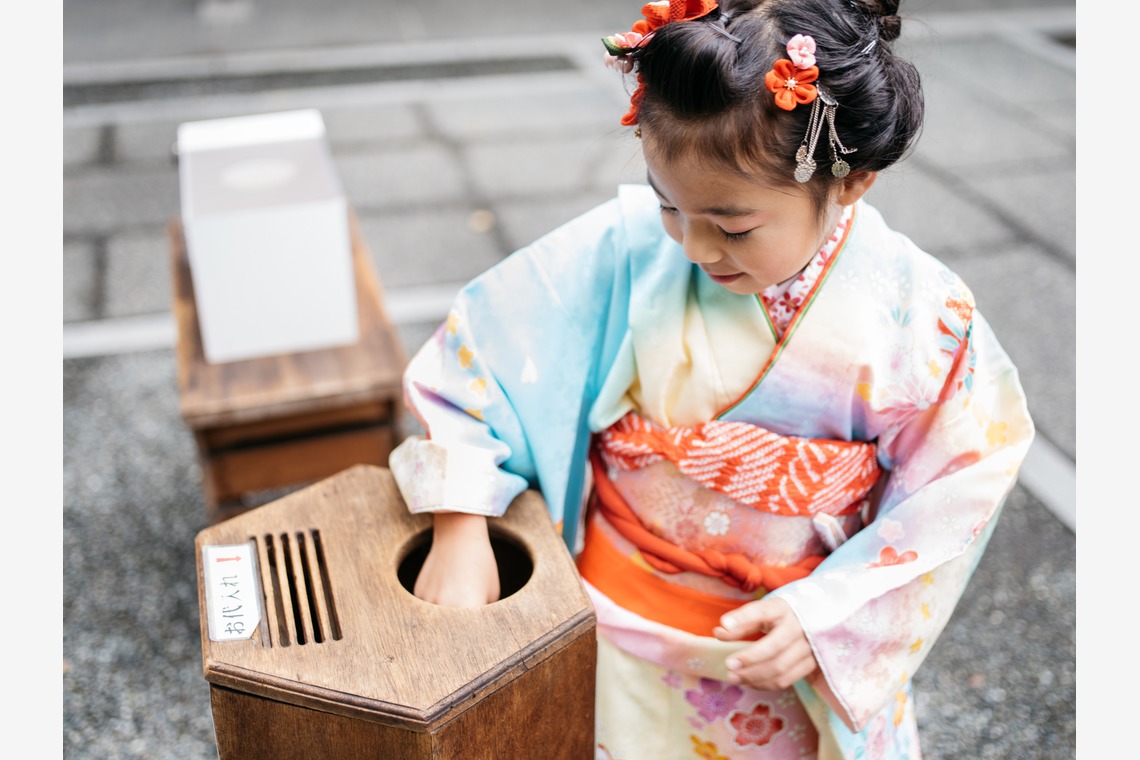 植村由理が出張撮影した家族写真(キッズ,ベビーフォト)などが写った「七五三　＠神明社　横浜」の家族写真