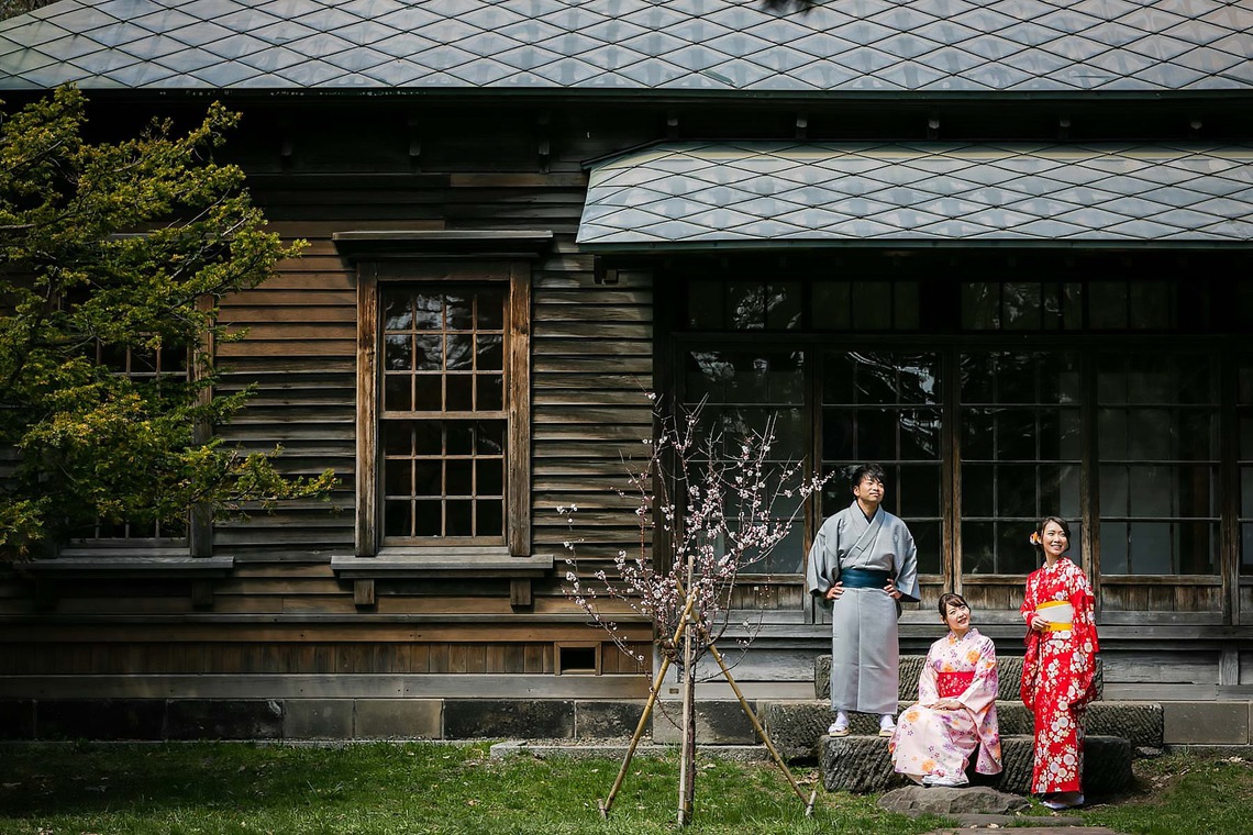 APKが撮影したハネムーンフォトのアルバム「カジュアル着物で桜ロケーション撮影　2019年4月」