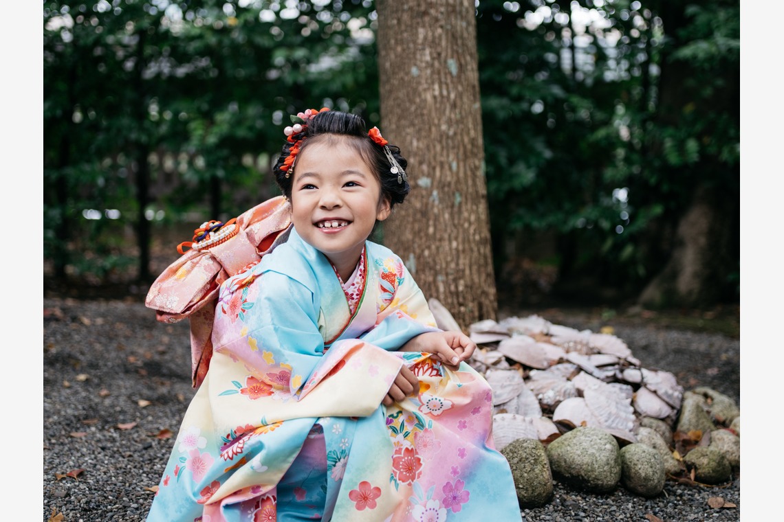 植村由理が出張撮影した家族写真(キッズ,ベビーフォト)などが写った「七五三　＠神明社　横浜」の家族写真