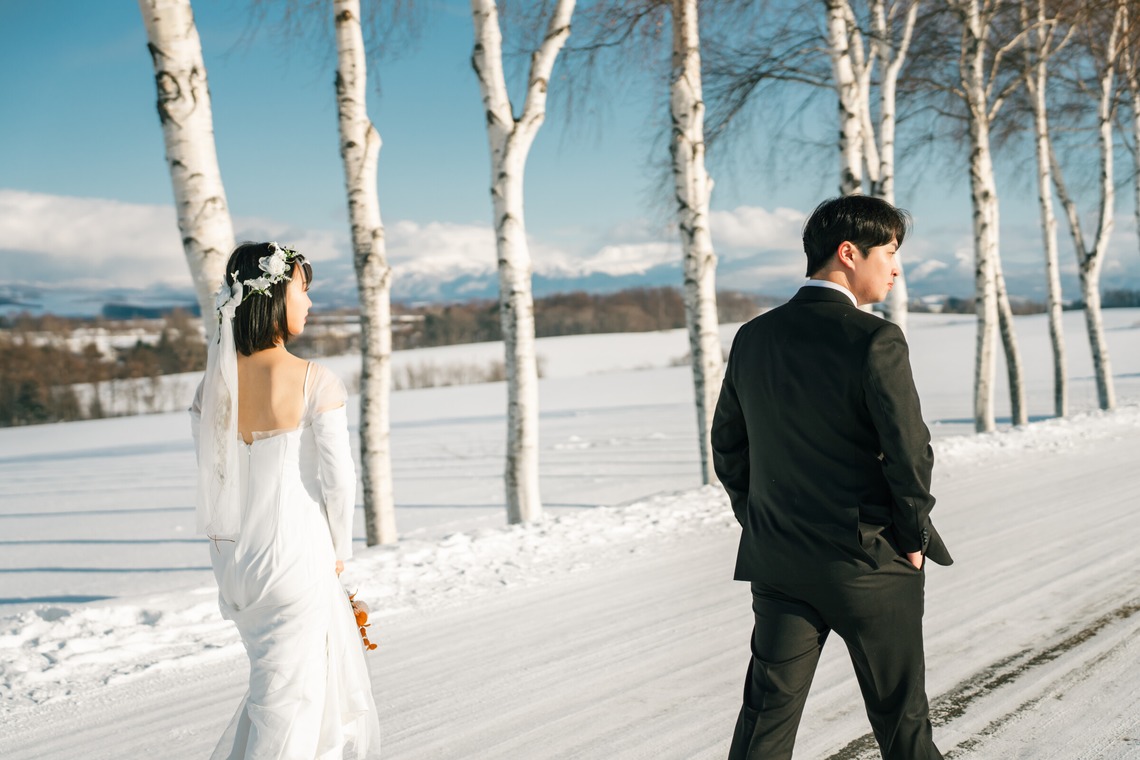 須田桃加が撮影した「美瑛前撮り撮影」の写真