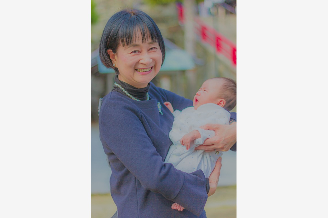 時の記録者が撮影した写真のアルバム「お宮参りサンプル」