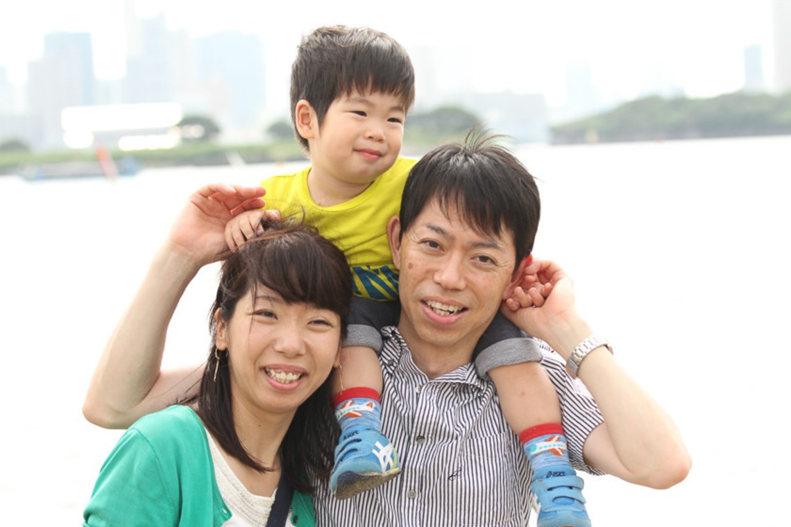 今井写真事務所　今井　良が撮影した「お台場での家族撮影」の写真