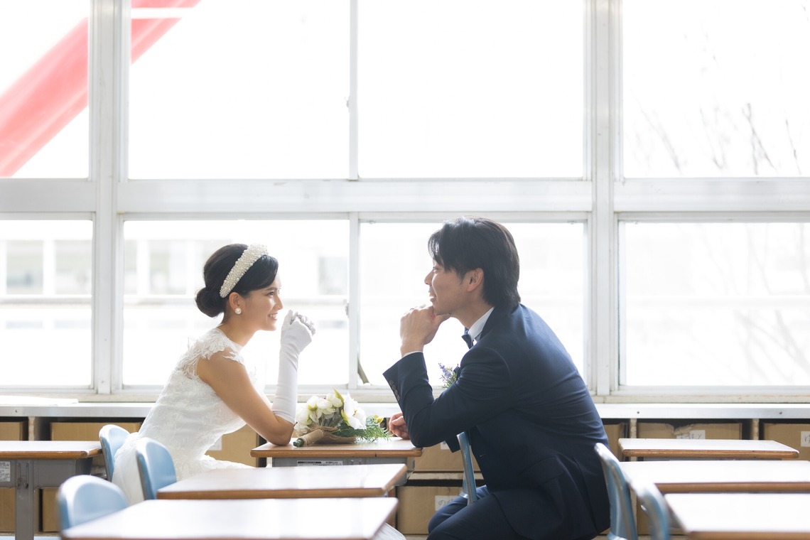 株式会社Ervaが撮影した「結婚式前撮り（校舎にて）」の写真