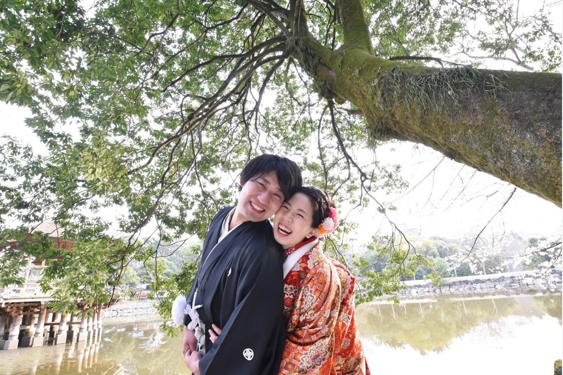 キキフォトワークスが撮影した「桜の季節の和装前撮り」の写真