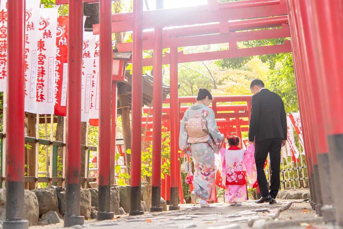 合同会社優希photoが出張撮影した家族写真(キッズ,ベビーフォト)などが写った「七五三写真」の家族写真