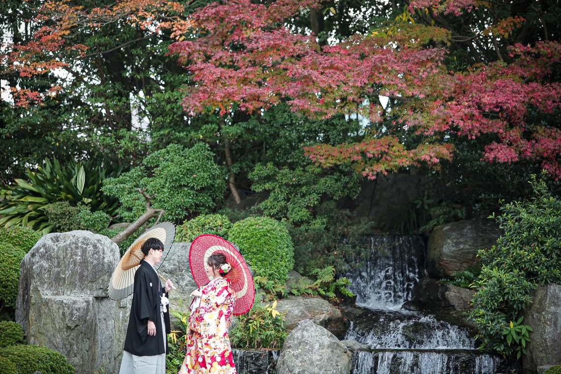 インプルーブ博多店が撮影した「和装ロケーション前撮り＠大濠公園日本庭園」の写真