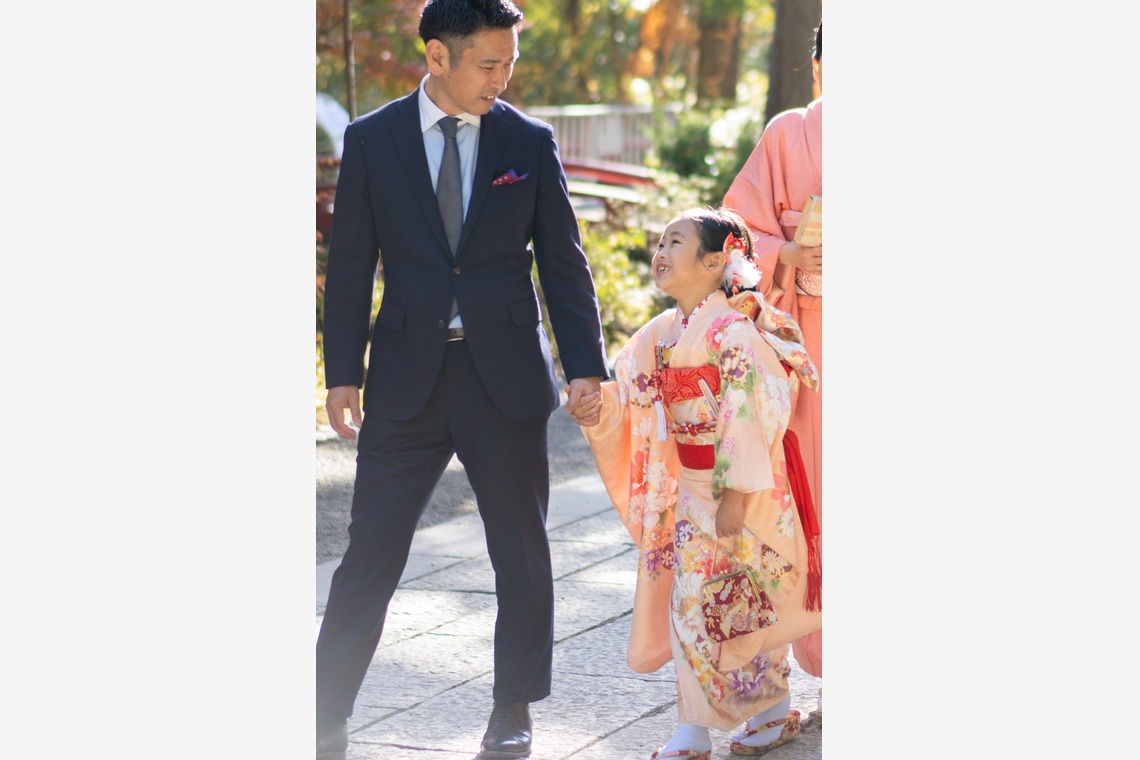 萩原　蔵志が出張撮影した家族写真(キッズ,ベビーフォト)などが写った「七五三のロケ撮影」の家族写真