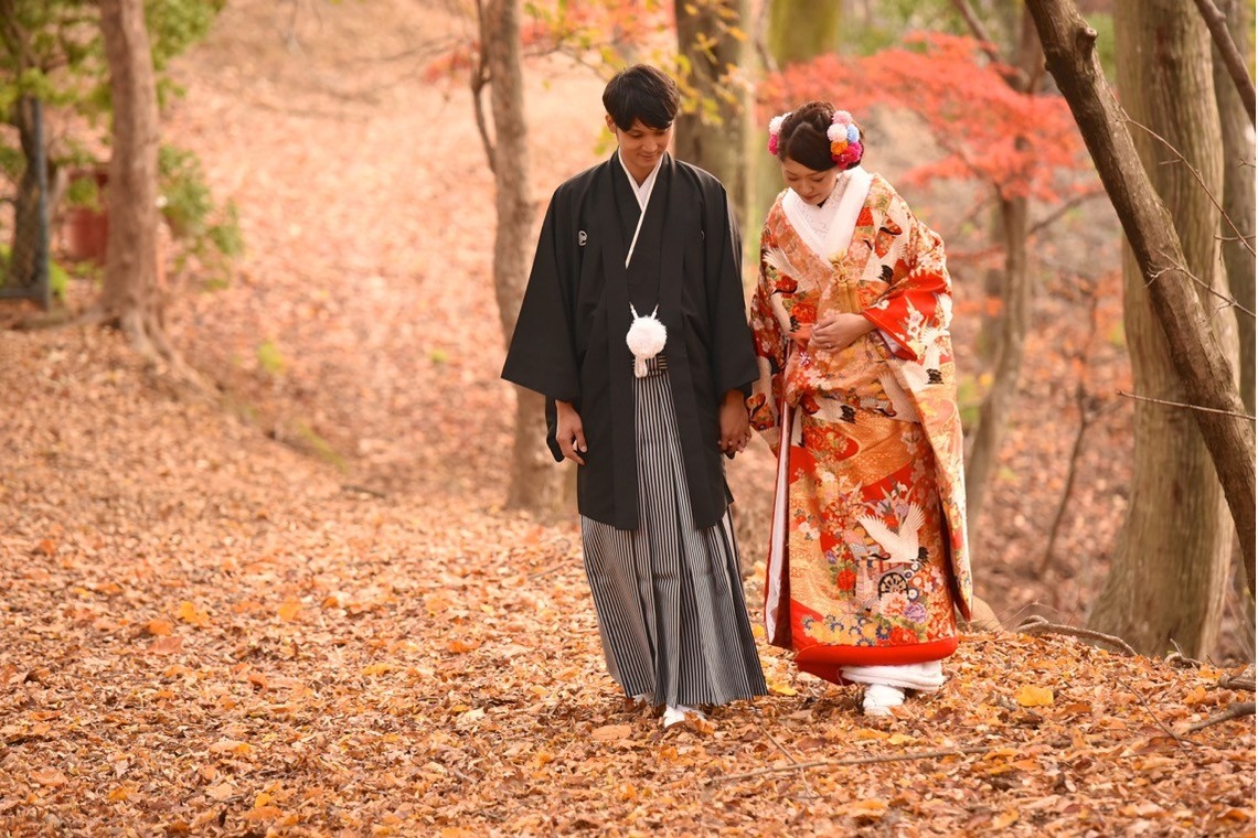 キキフォトワークスが撮影した写真のアルバム「Pre Weddingphotoshoot at Nara with kimono in autumn to winter」