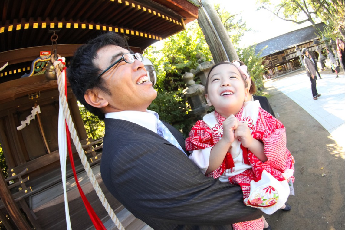スマイルハンターが出張撮影した家族写真(キッズ,ベビーフォト)などが写った「七五三ロケーション撮影」の家族写真
