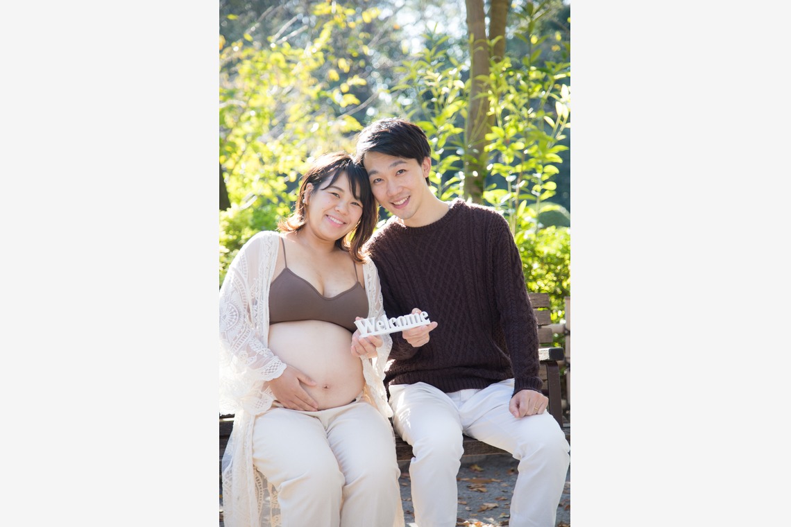 Happy with Photosが出張撮影した家族写真(キッズ,ベビーフォト)などが写った「マタニティフォト＠東京・戸越公園」の家族写真