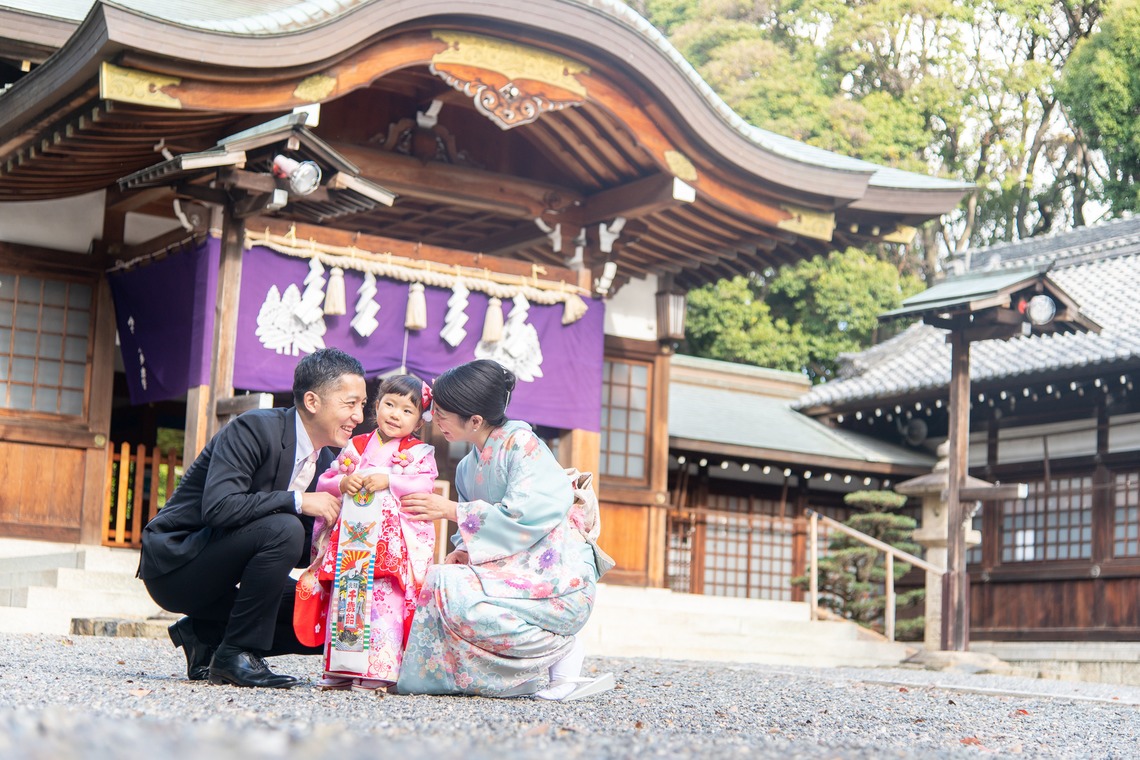 合同会社優希photoが出張撮影した家族写真(キッズ,ベビーフォト)などが写った「七五三写真」の家族写真