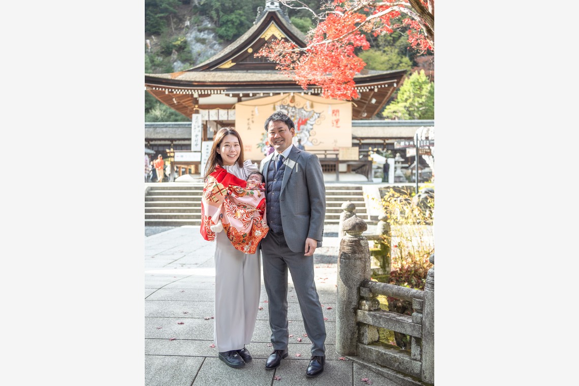 中村雅樹が出張撮影した家族写真(キッズ,ベビーフォト)などが写った「お宮参り」の家族写真