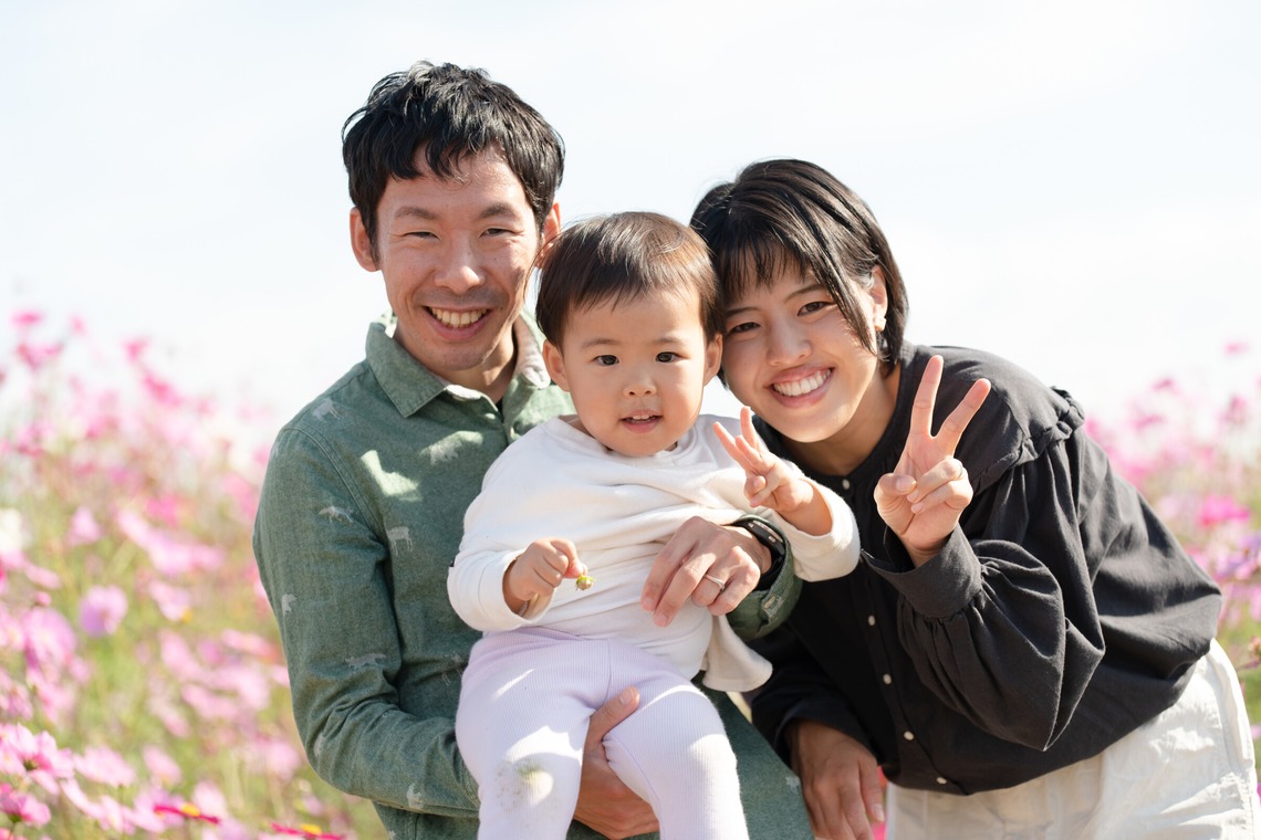 福永写真事務所が撮影した「家族写真（コスモス畑）」の写真
