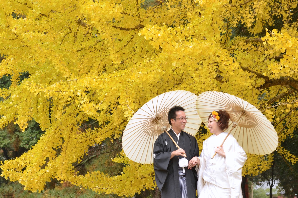 キキフォトワークスが撮影した「秋の奈良公園で和装前撮り」の写真