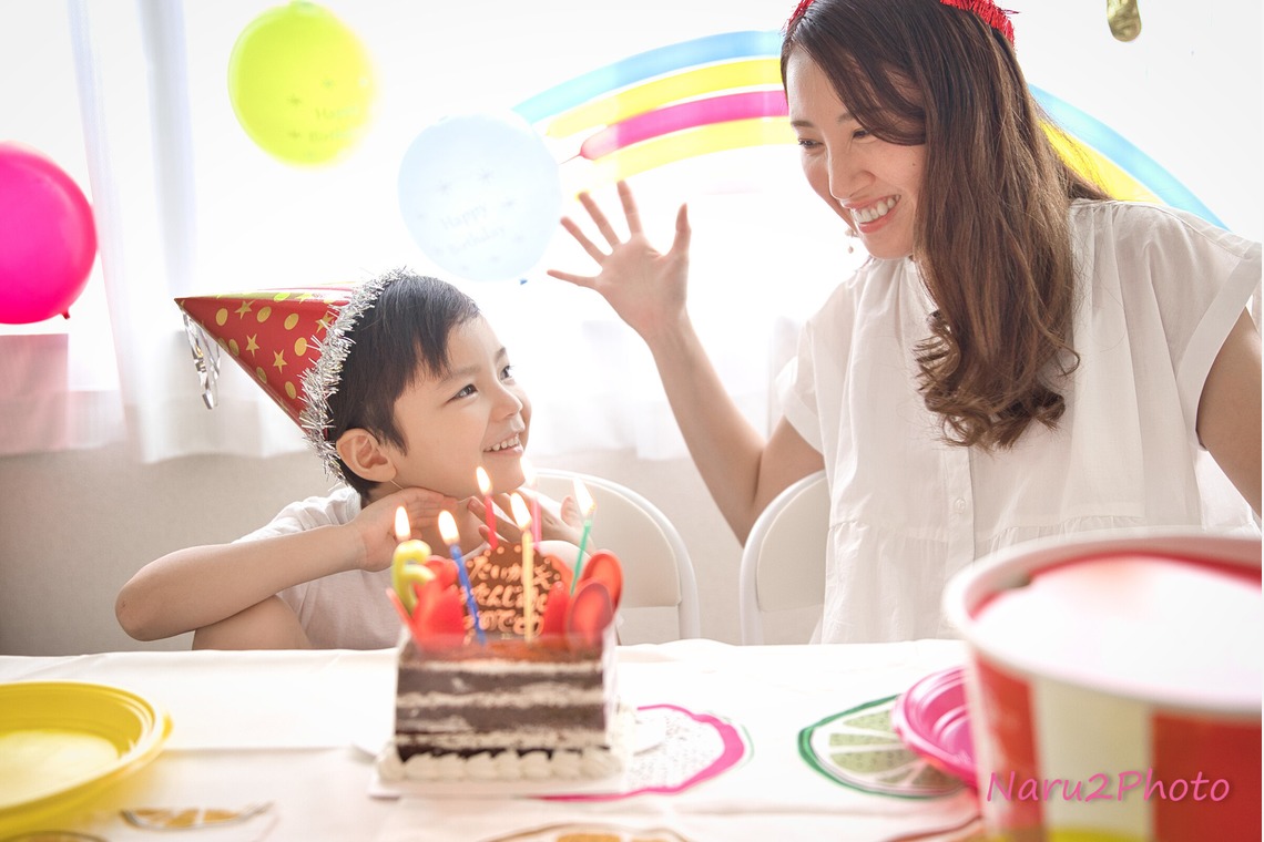 naru2photoが撮影した家族写真の出張撮影のアルバム「お誕生会」