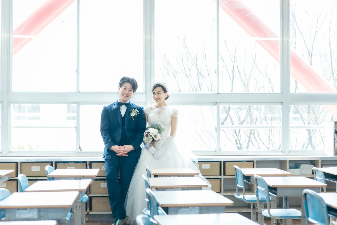 株式会社Ervaが撮影した「結婚式前撮り（校舎にて）」の写真